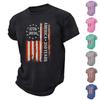 Men's Round Neck Printed T-Shirt Casual Sports Short-Sleeve Top