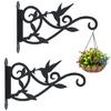 2 Pieces Antique Finish Decorative Hook With Floral Basket Designs Suitable For Indoor Outdoor Space