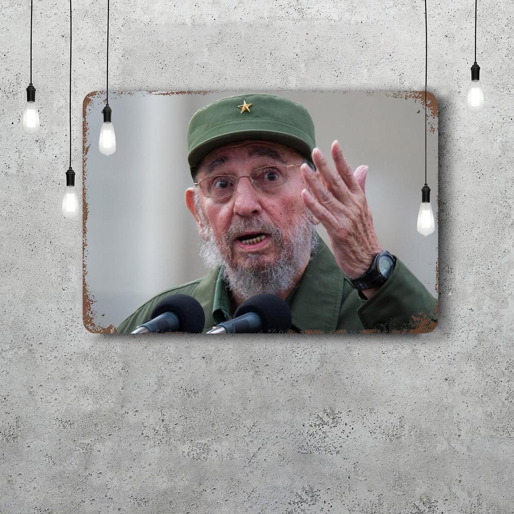 fidel castro Chairman Vintage Metal Tin Signs Posters Decor Retro Metal Plaque Wall Art Decor for Garage Bar