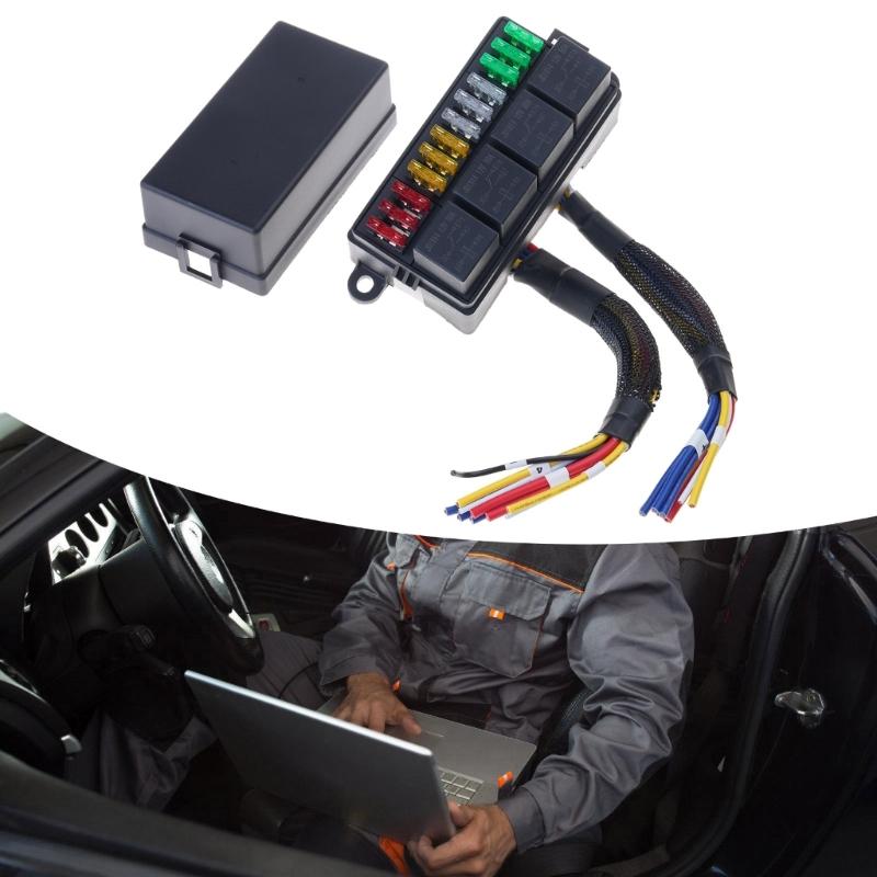 Heavy Duty 12 Position Relays Fuses Box Suitable for Motorcycle Motorhomes & Marine Equipment Efficient Power Management