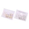 12 Pairs/Set Of Stud Earrings Pearl Zircon Card One Week Stud Earrings Simple Design Stud Earrings