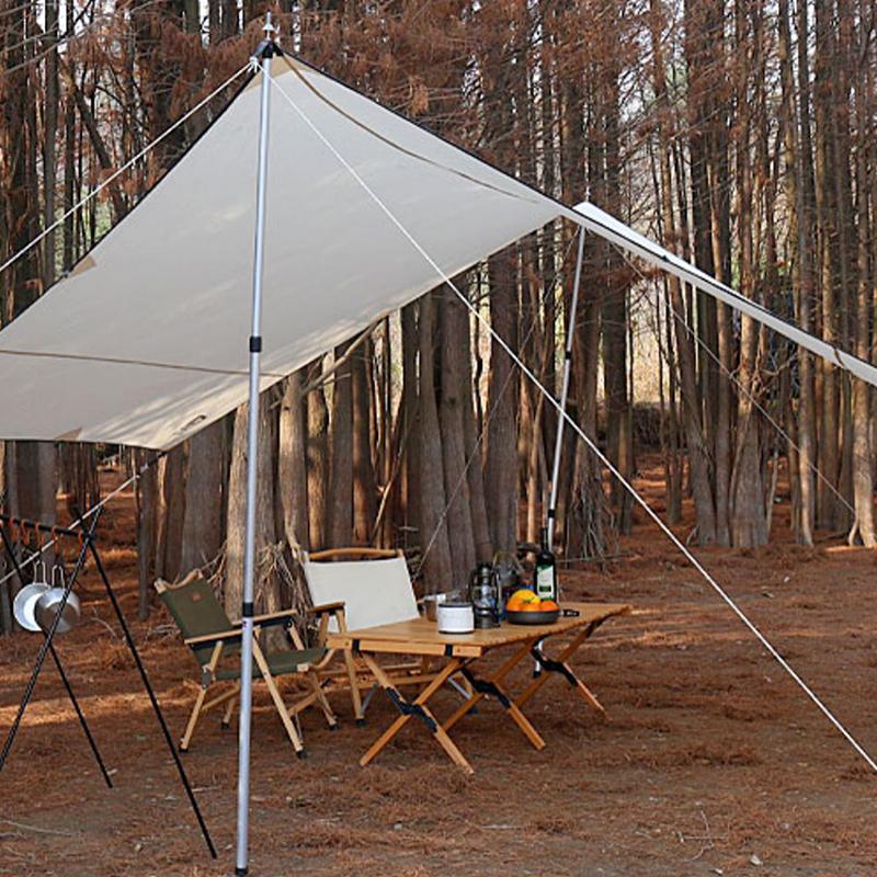 2Pcs Camping Canopy Pole Aluminum Alloy Telescopic Tent Support Foldable Beach Shelter Awning Pole For Outdoor Adjustable