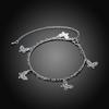 Strand-Fußkettchen Fußkettchen Kette Silber Ausgestanztes Schmetterlings-Ornament Dame Damen Valentinstagsgeschenk