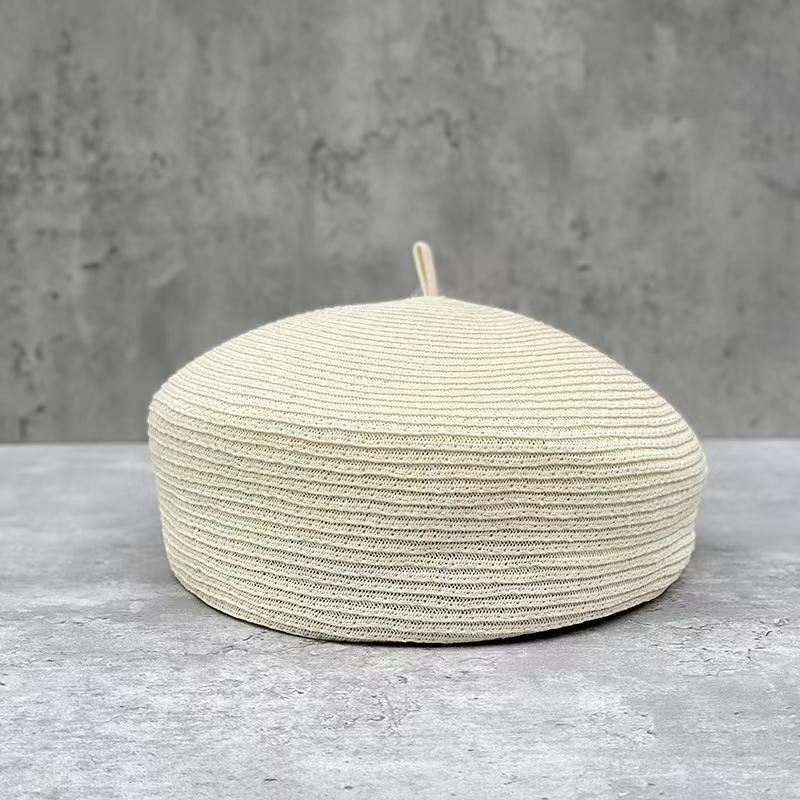 Fashion Summer Celebrity Elegant Stereotype Fine Straw Fedoras Letter Beret Women'S Tourism Retro Casual Painter Hat