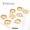 6/8/10mm Cabochon Base Tray Bezels Blank Setting For DIY Blank Pendant Trays Supplies For Jewelry Making Accessories