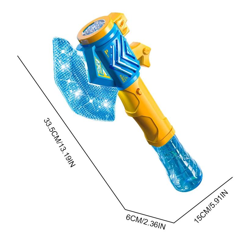 Non-Toxic Axe Bubble Gun Handheld Bubble Stick With Lights Automatic Soap Bubbles Toy Outdoor Party Games Children'S Toys For Kids Children