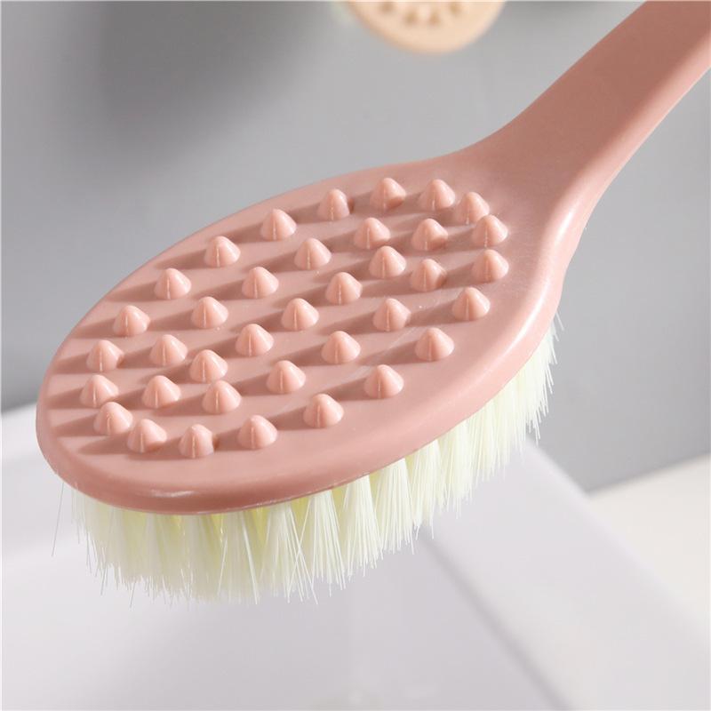Long Handle Bath Shower Brush Non-slip Grip Soft Massage Bristles for Deep Cleansing Back Skin Bathroom Use