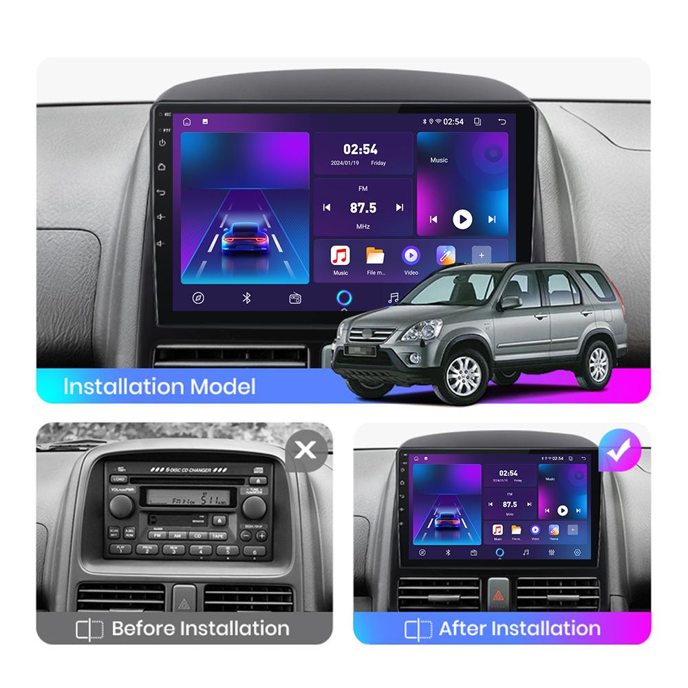 Android Car-Play Car Radio For Honda CR-V II 2002-2006 Multimedia Player Head Unit Stereo GPS Navigation BT WIFI,2+64GB