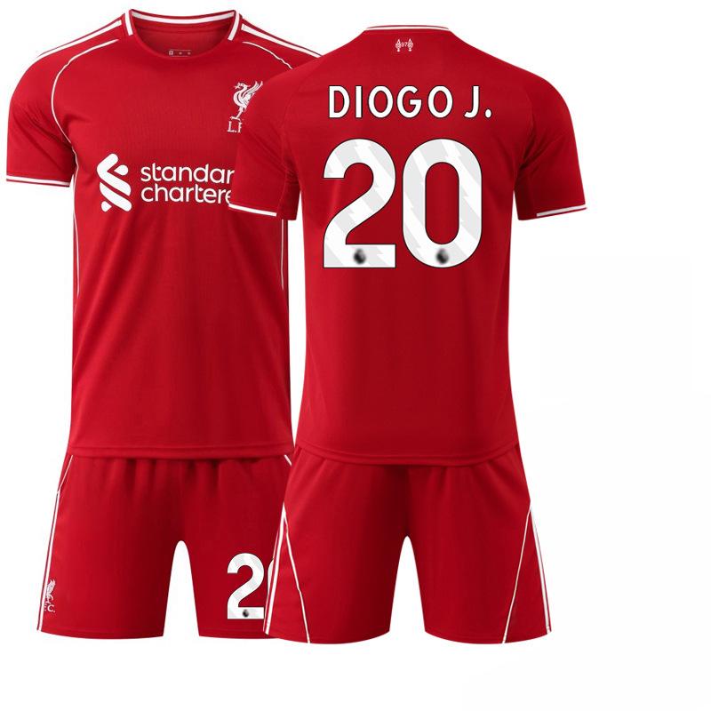 2 Quick-drying Club No. 1 Salah jersey Children's Liverpool home Nota football jersey set