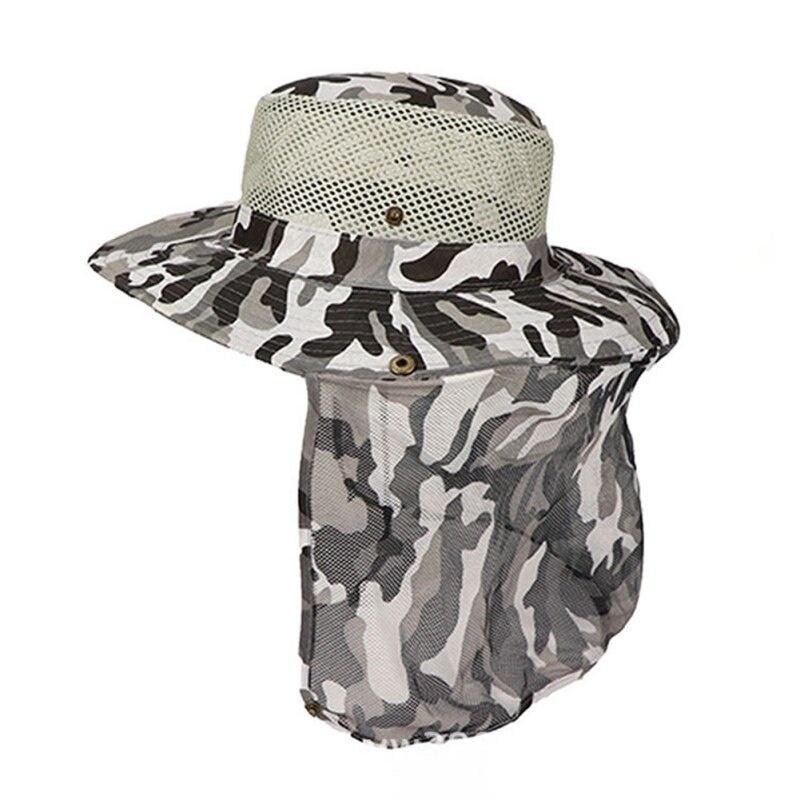 Outdoor Fishing Hat Wide Brim Man Breathable Mesh  Cap Beach S Camouflage Sun UV Protection Shade  Kastking