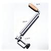 Rolling Pin with Clamp Table Mount Manual Pastry Roller Stainless Steel Handles for