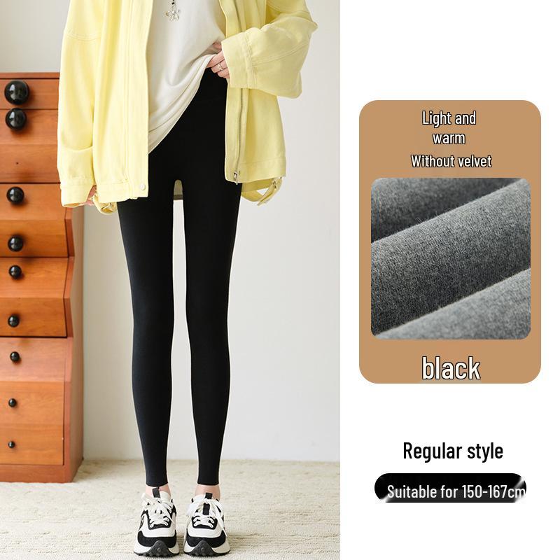 Women's Seamless Velvet-Lined Leggings: Warm, Slimming Cotton Pants for Autumn/Winter