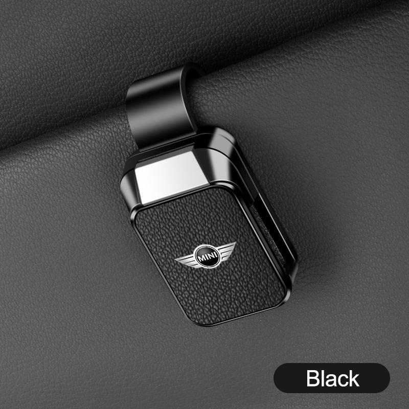 Horká 2025 Kožená krabička na brýle do sluneční clony auta Držák na karty a tužky Pouzdro na uložení brýlí Pro BMW Mini Cooper S JCW R55 R5 Clubman Coun