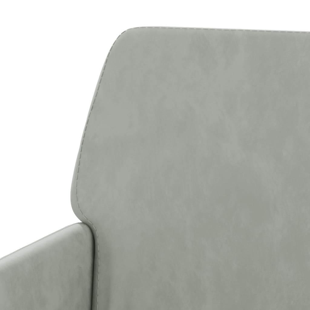 Vidaxl Fotel, Jasnoszary, 62X79X79 Cm, Obity Aksamitem