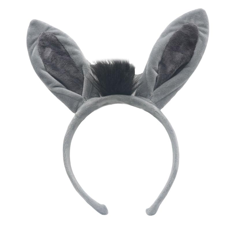 Donkey Tail Costume with Donkey Tail Headband Nose Glove Skirt Bowtie Halloween Donkey Costume for Kid Halloween Cosplay