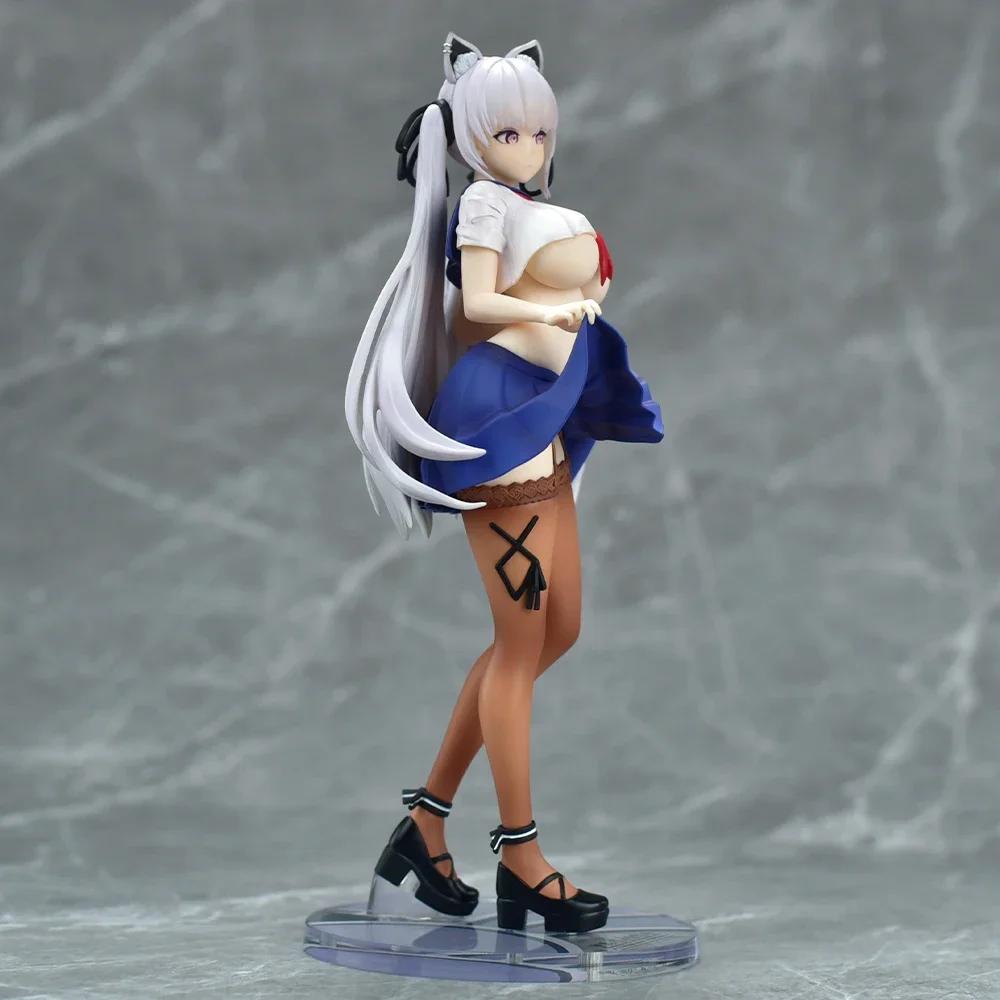 Aixlan Original 26cm Figur Alvina Sexy Doppelzöpfe Mädchen PVC Actionfigur Anime Weihnachtsgeschenk Sammlerfigur