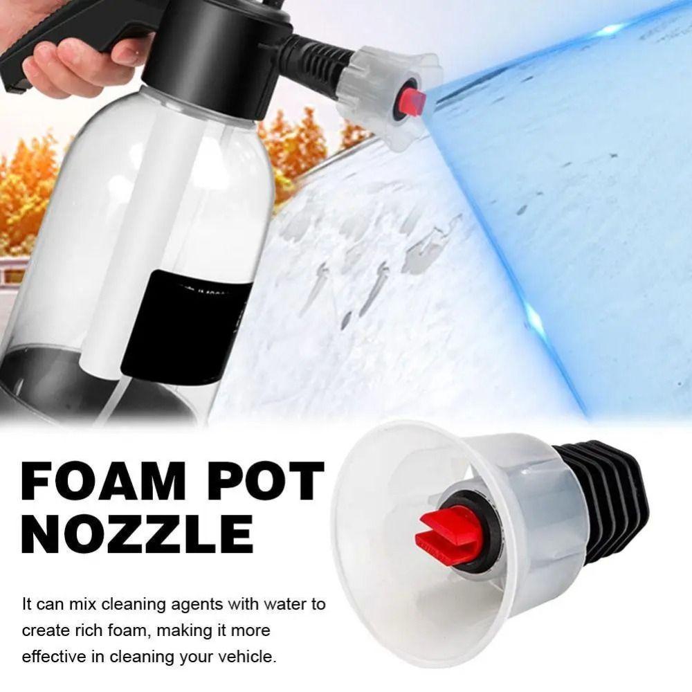 New Plastic Car Wash Spray Bottle Nozzle Windproof Transparent Foam Nozzle Spray Kettle Accessories Car Home Cleaning Tools