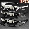 2 Pieces Fashion Vintage Sports Sunglasses Men Women Fishing Running Cycling  Sport Man Sun Glasses Anti-Glare UV400 Eyewear