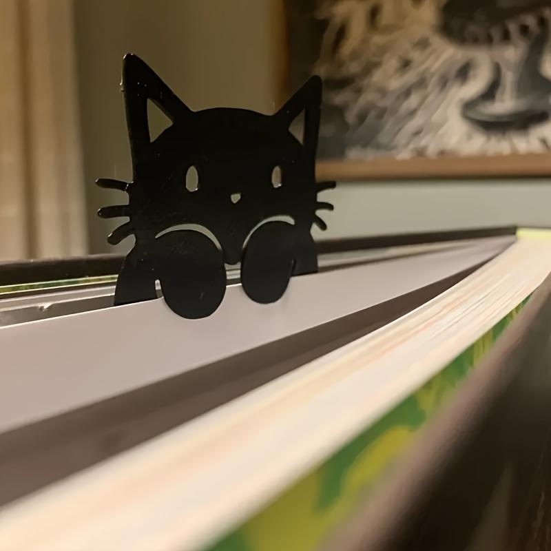 2pcs Adorable Black Cat Bookmark - Cute Animal Page Marker for Journals, Notebooks & Novels,Perfect Gift for Students&Cat Lovers