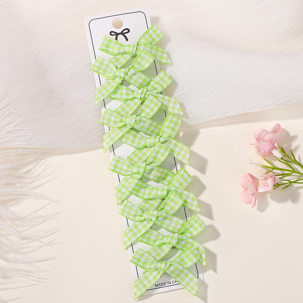 Popular Plaid Lace Clip Set Cute Girl Hairpin Hair Accessories Children Princess Daily 5190