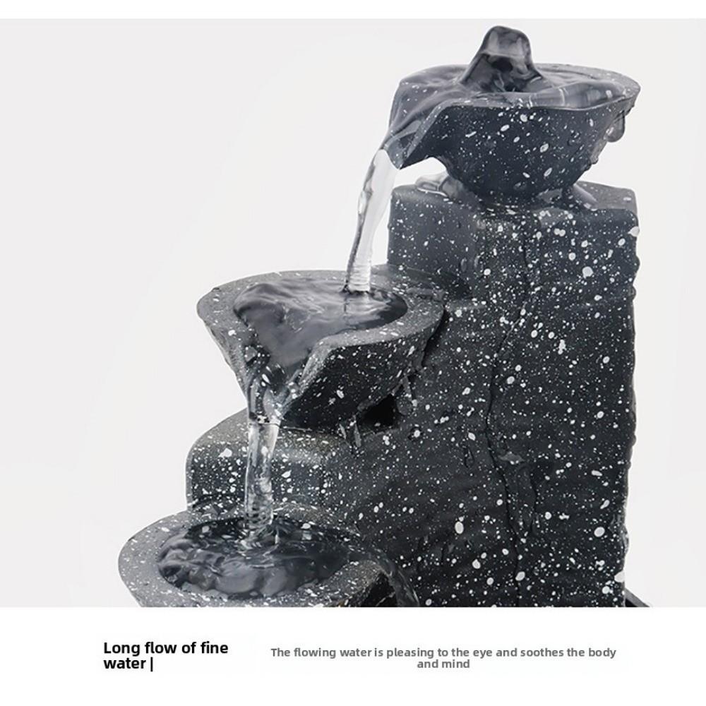 Circulating Water Flow Chinese Fengshui Waterfalls ABS Flowing Water Ornaments  Gift