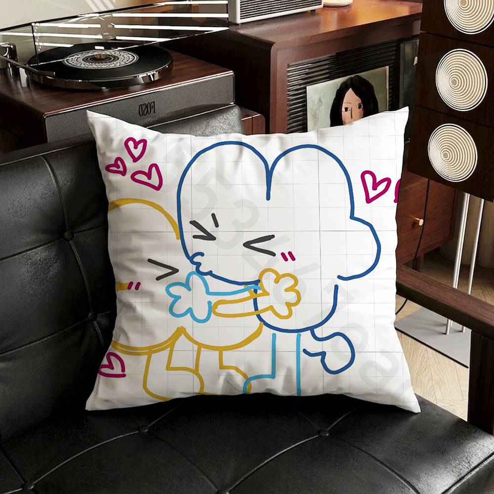 Lustiger Bfb X und Vier Kissenbezug Sofa Wohnzimmer Schlafzimmer Kopfteil Rückenlehne Kissen Quadratisches Kissen Nickerchenzeit