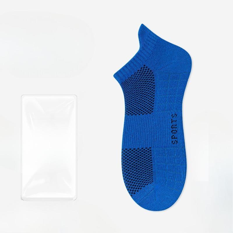 Men's Summer Pure Cotton Sports Deodorant Sweat Absorption Breathable Non Slip Heel Socks