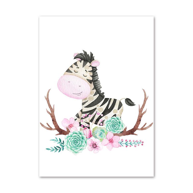 Cartoon Flower Animal DIY Diamond Painting Cross Stitch 5D Full Drill Mosaic Lion Fox Elephant Embroidery Kids Wall Room Decor