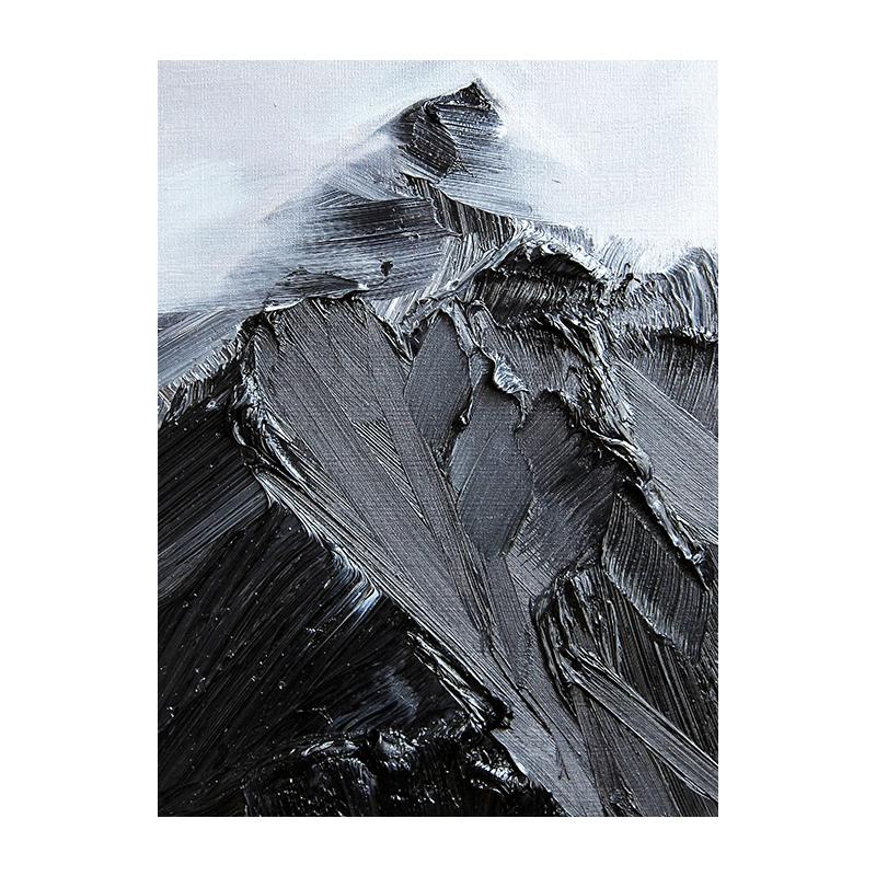 Black and White Texture Abstract Oil Painting Minimalist Wall Art Picture Print Canvas Poster for Living Room Home Decor Cuadros