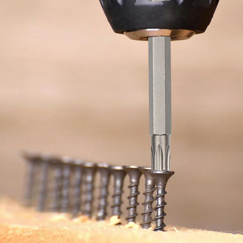 11PCS Torx Head Screwdriver Bit Set Magnetic 1/4" Hex Shank S2 Steel 3 Inch Long Drill Bits Security Torx Bits T6T40 50/100mm