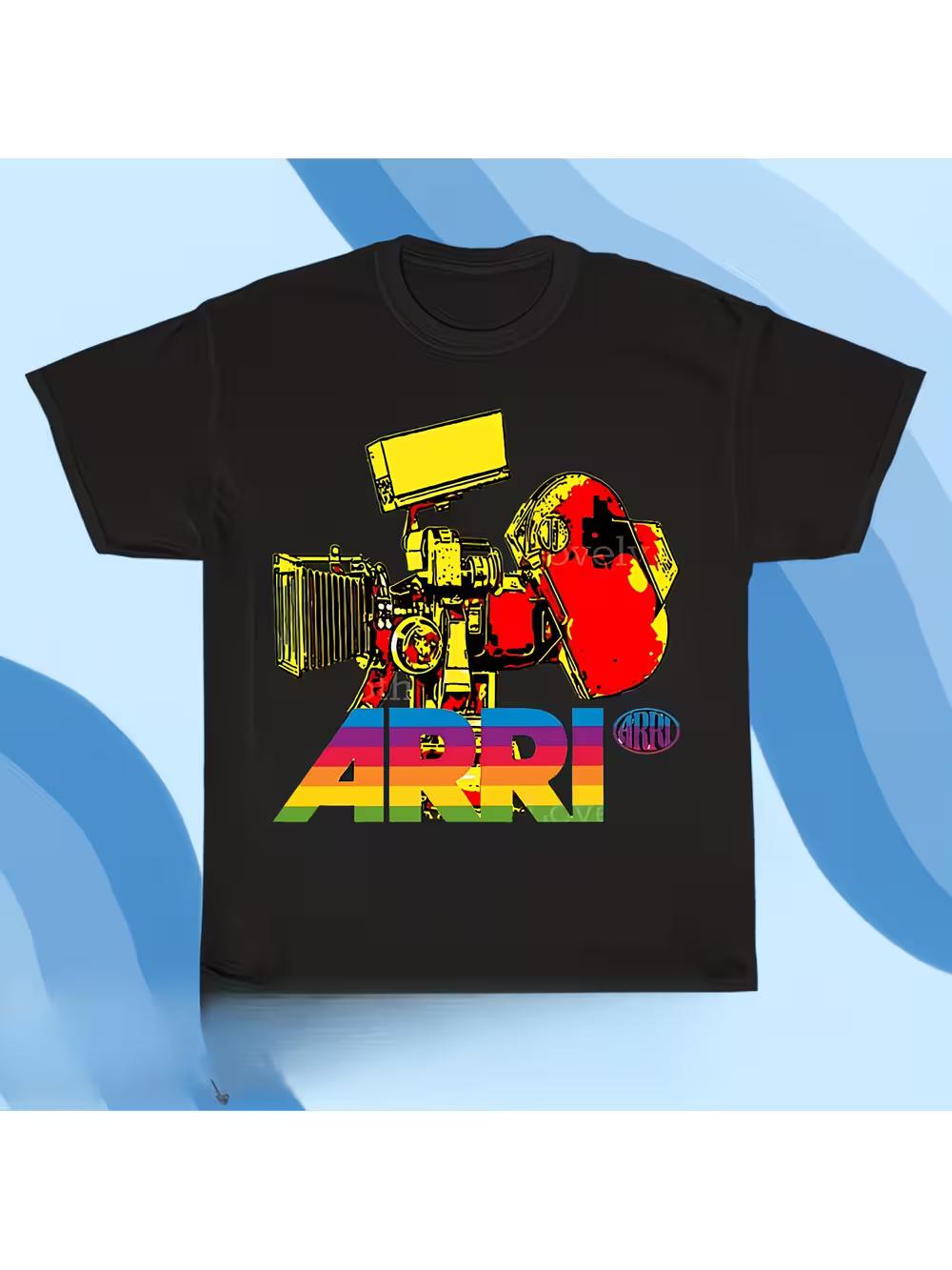 

Limited Edition ARRI Vintage Camera Graphic T-Shirt- Black Cinema Tee with Rainbow ARRI Text XXL