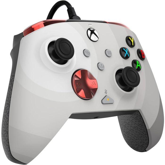Manette de jeu - xbox - rematch advanced - filaire - radial white - pdp
