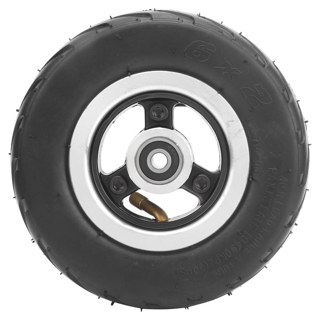 6x2 Pneumatic Wheel Inflatable Air Tire with Aluminum Alloy Hub Strong Grip for Electric Scooter