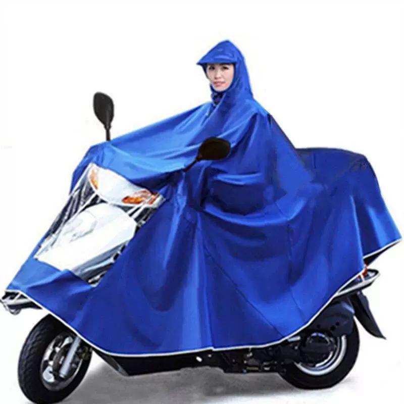 Authentic Raincoat for Electric Bikes and Motorcycles, Rain Poncho for Adult Riding, Single or Double Rider, Enlarged Size