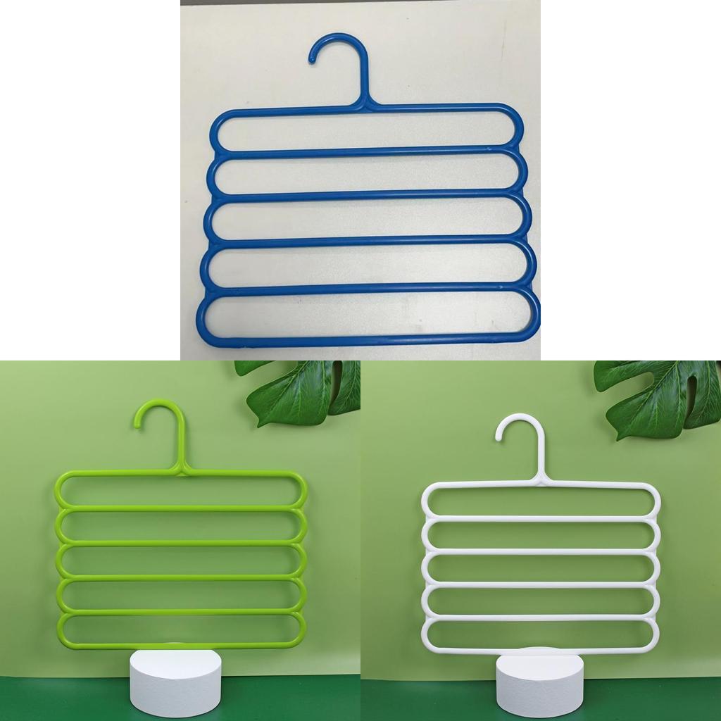 Modern Plastic 5tier Pants Rack With Multiple Storage For Closet Organization
