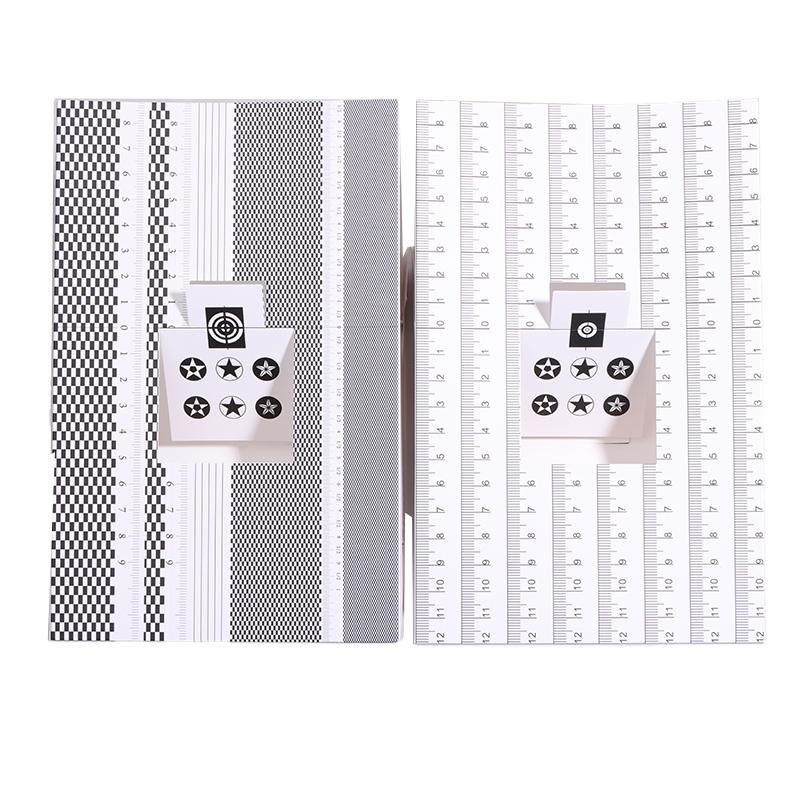 

2 шт. Складная карточка-объектив Инструмент для фокусировки Калибровка Выравнивание АФ Микрорегулировка Линейка Таблица Фокусировочная карточка белый