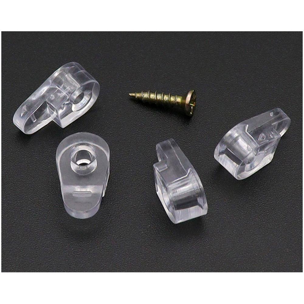 100Pcs with Screws Glass Fixing Clip Kit Plastic Hanging Hardware Tools  Home Improvement