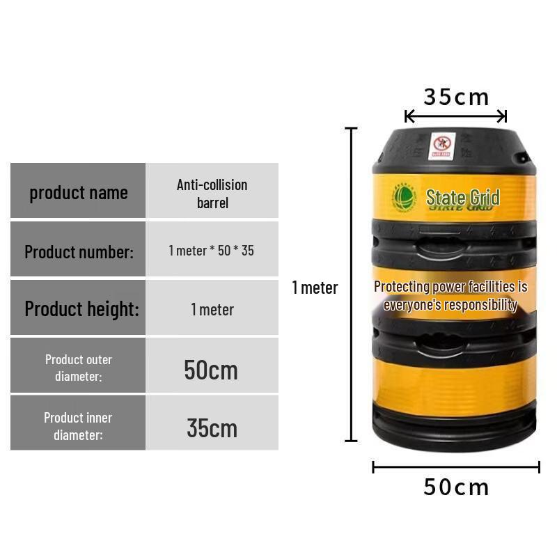 DAXTE Reflective Utility Pole Safety Bollard