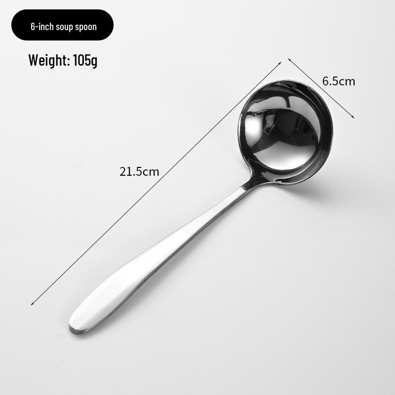 Thickened Stainless Steel 5mm Soup Ladle & Strainer for Hotel and Home Use