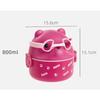 Lunch Box Portable Insulated Lunch Container Set Stackable Bento Cartoon Eyeglass Bear Shape Food Storage Container For Kids