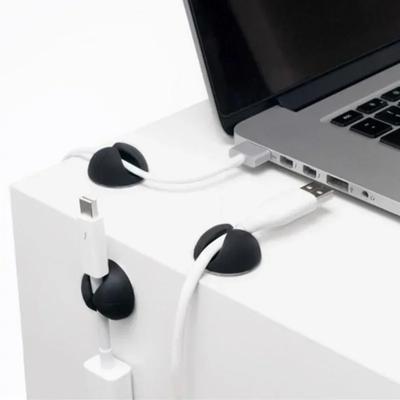 Clip para Cable de Datos de Salpicadero de Coche Autoadhesivo Soporte para Cable USB Hub Organizador de Cables de Escritorio de Oficina Accesorios