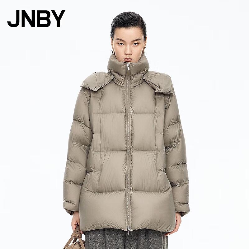 JNBY 2025 Winter Loose H-Line Hooded Down Jacket