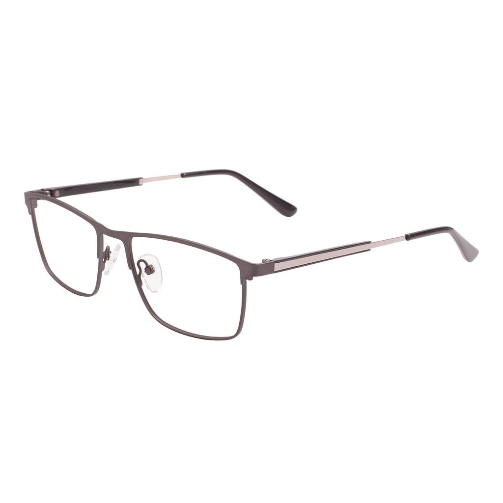 Metal Square Full Rim Glasses Frame Medium Size Men's Stylish Rectangle For Medical Optical Prescription Lenses
