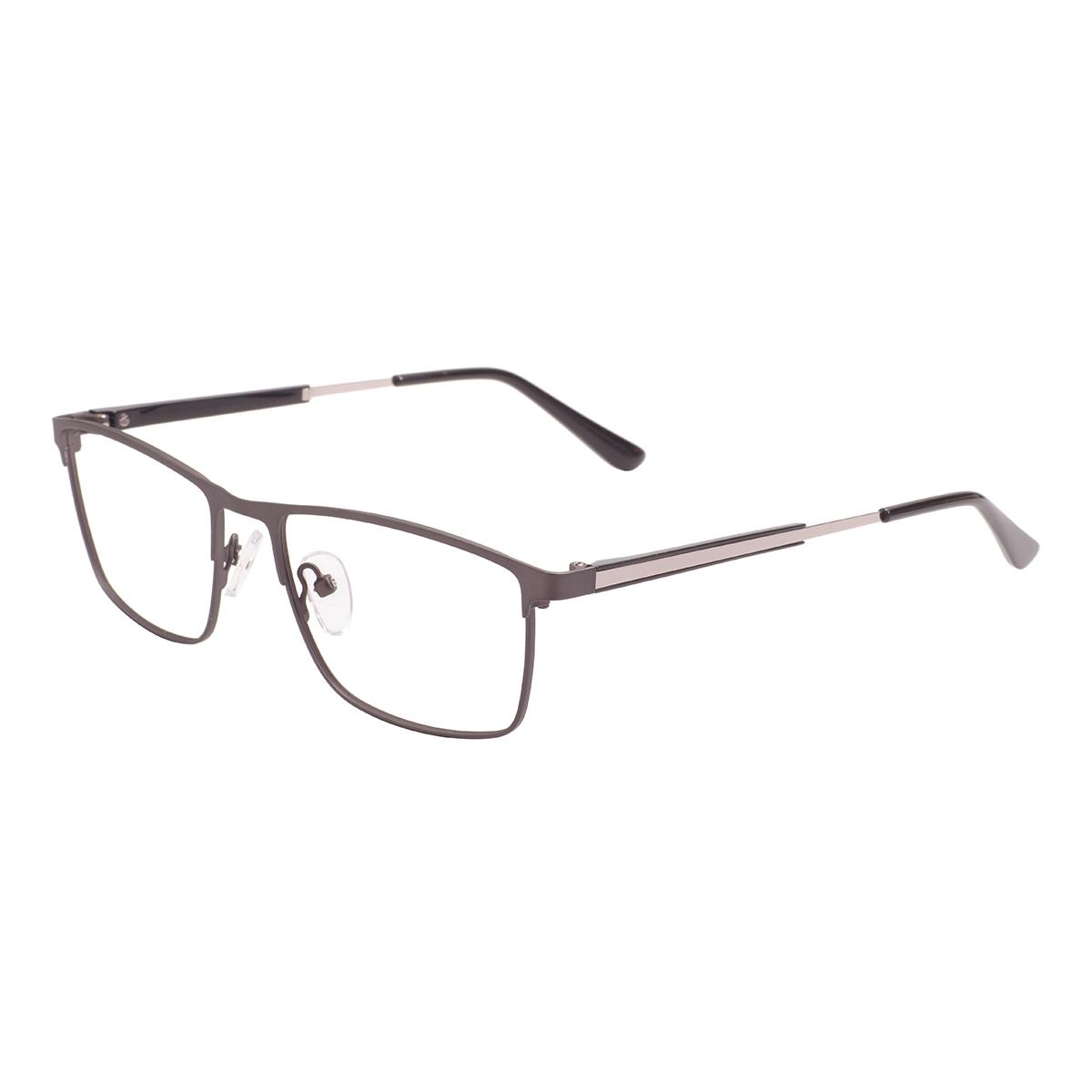 

Metal Square Full Rim Glasses Frame Medium Size Men s Stylish Rectangle For Medical Optical Prescription Lenses серый