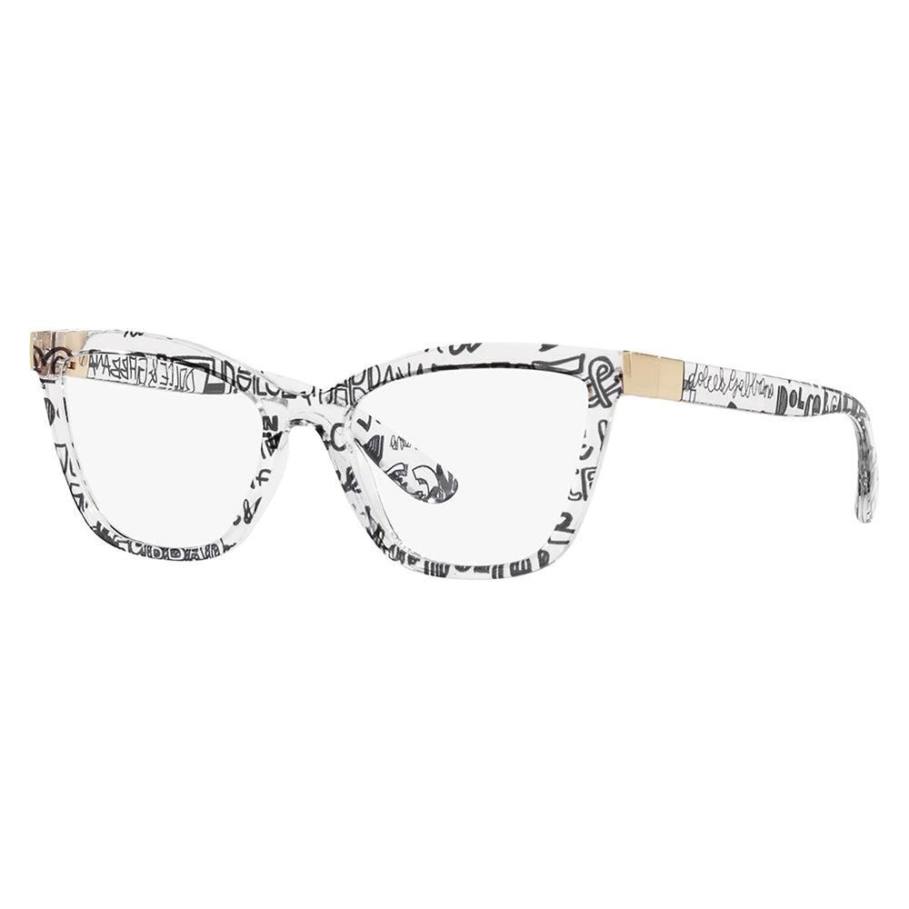 

Dolce Gabbana DG 5076 3314 53 мм Женские очки кошачий глаз 53 мм прозрачные граффити
