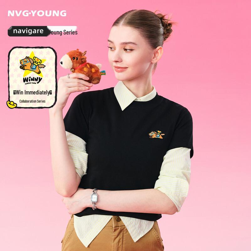NVG·YOUNG x POPSUNDAY Women s Round Neck T-shirt M