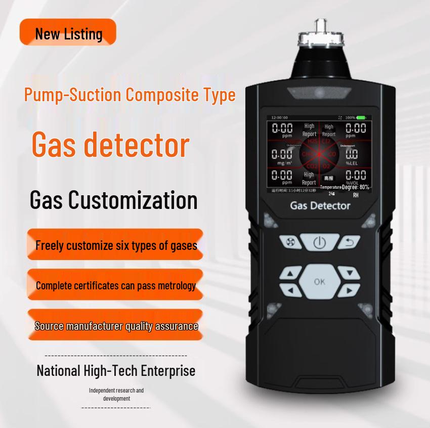 ZY-4X Multi-Gas Detector: Combustible, Oxygen, Toxic Gas Leak Alarm