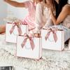 8pcs Elegant Gift Bag with Ribbon Bow and Handles Paper Thank You Gift Bags Gift Wrap Bags Wedding Bridesmaid Party Anniversary Birthday Housewarming