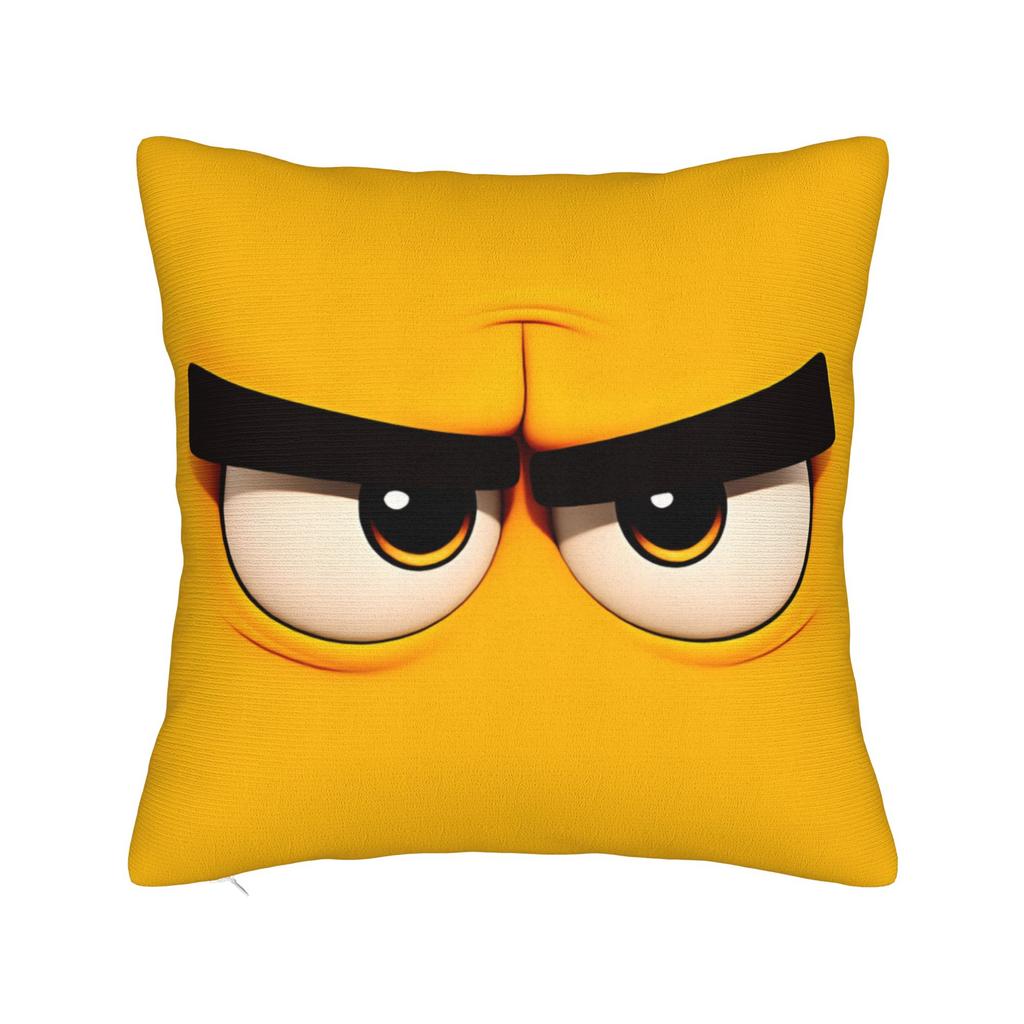 Cartoon Face Meme With Two Eyes Pillow Case Soft Pillow Cover Kawaii Pillowcases For Sofa Couch Bed Living Room