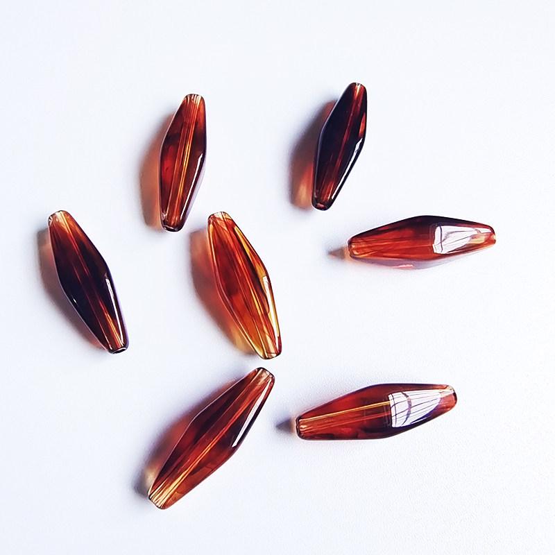 Acrylic High Gloss Transparent Octagonal Amber Beads for DIY Jewelry and Accessories